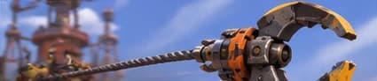 Concept art: the cable clamp launched on its steel cable